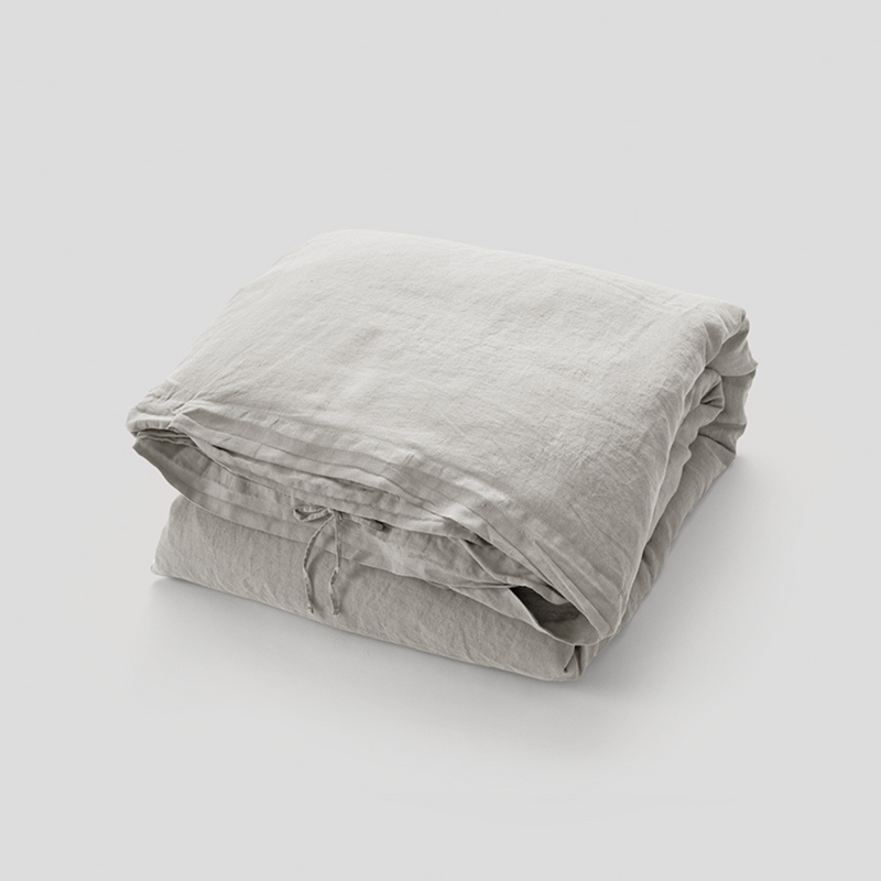 100% Linen Duvet Cover in Dove Grey