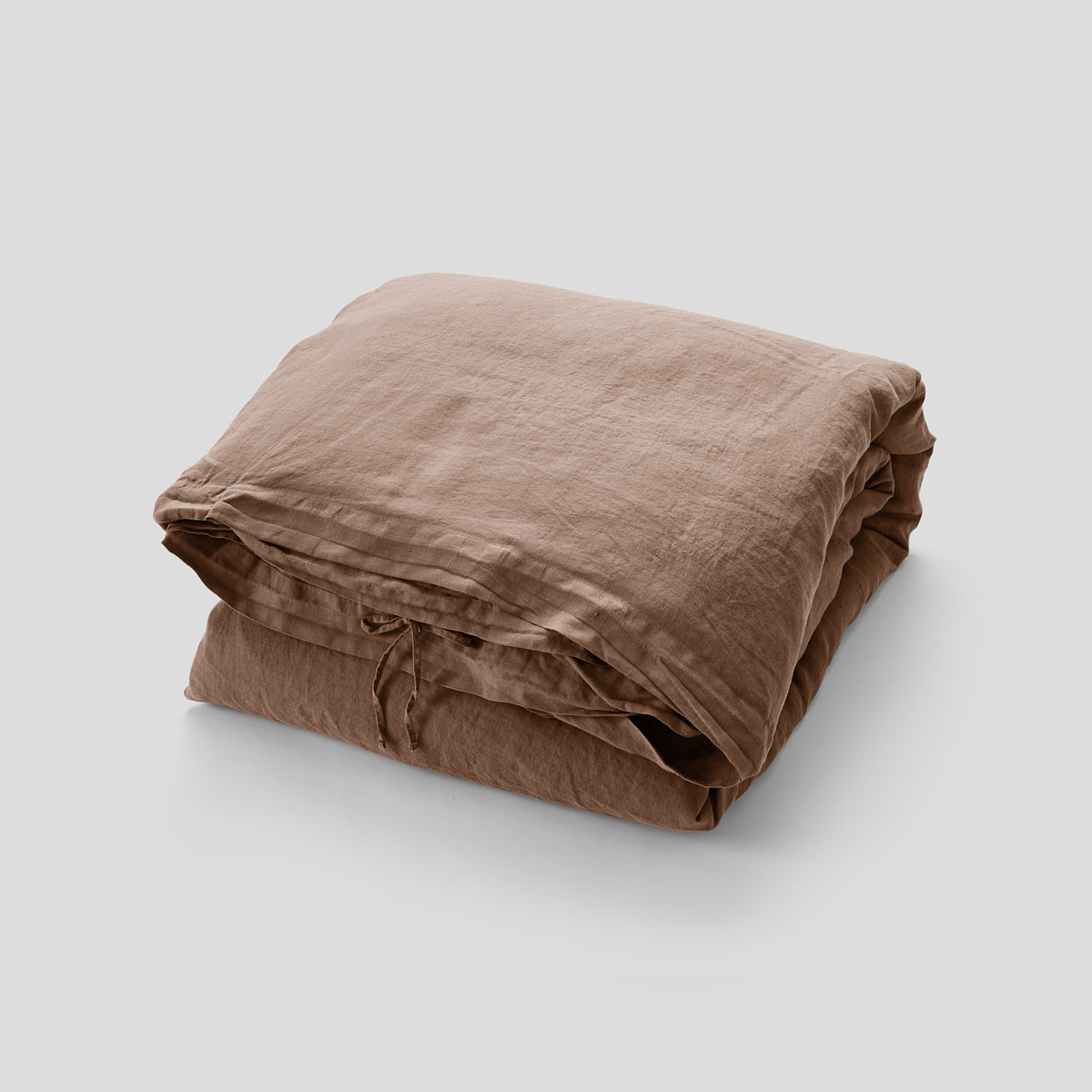 Tell me more Duvet cover 100% stonewashed linen - 220x240 - chestnut -  Petite Lily Interiors