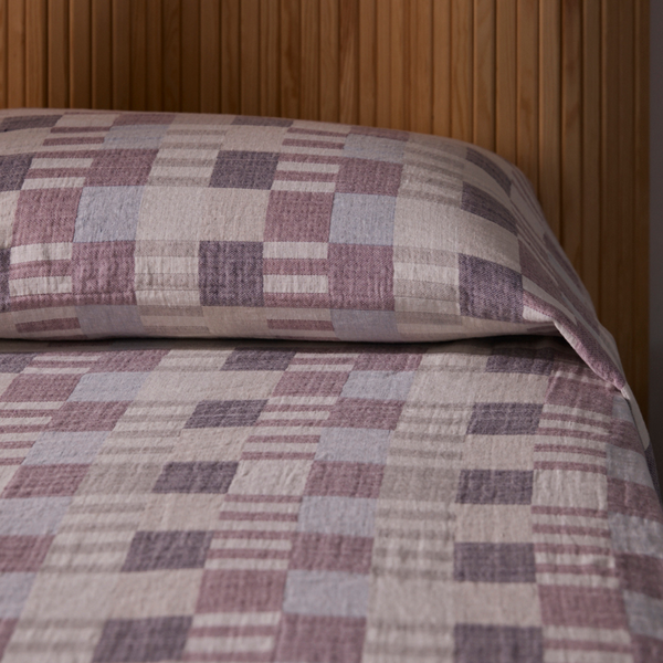 Organic Cotton & Linen Oversized Bedcover in Bauhaus