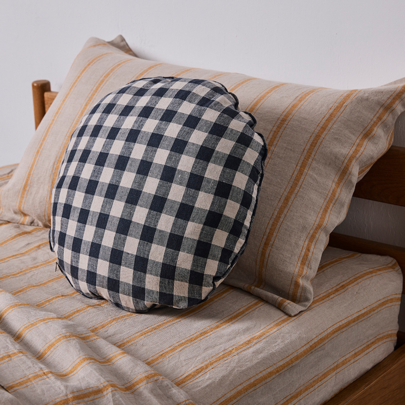 Navy sales round cushion