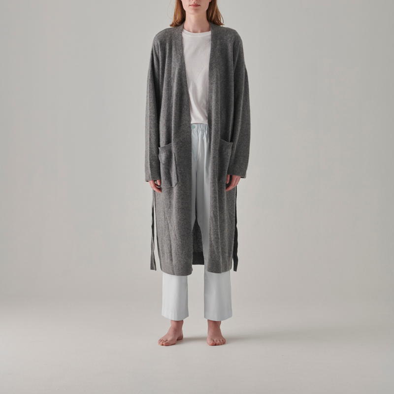 Cashmere Robe in Charcoal – IN BED Store