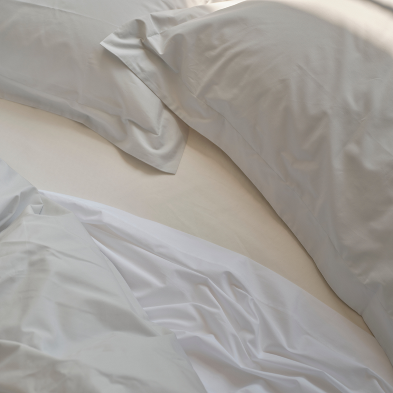 Organic Cotton 300TC Percale Sham Pillowslip Set in Cloud