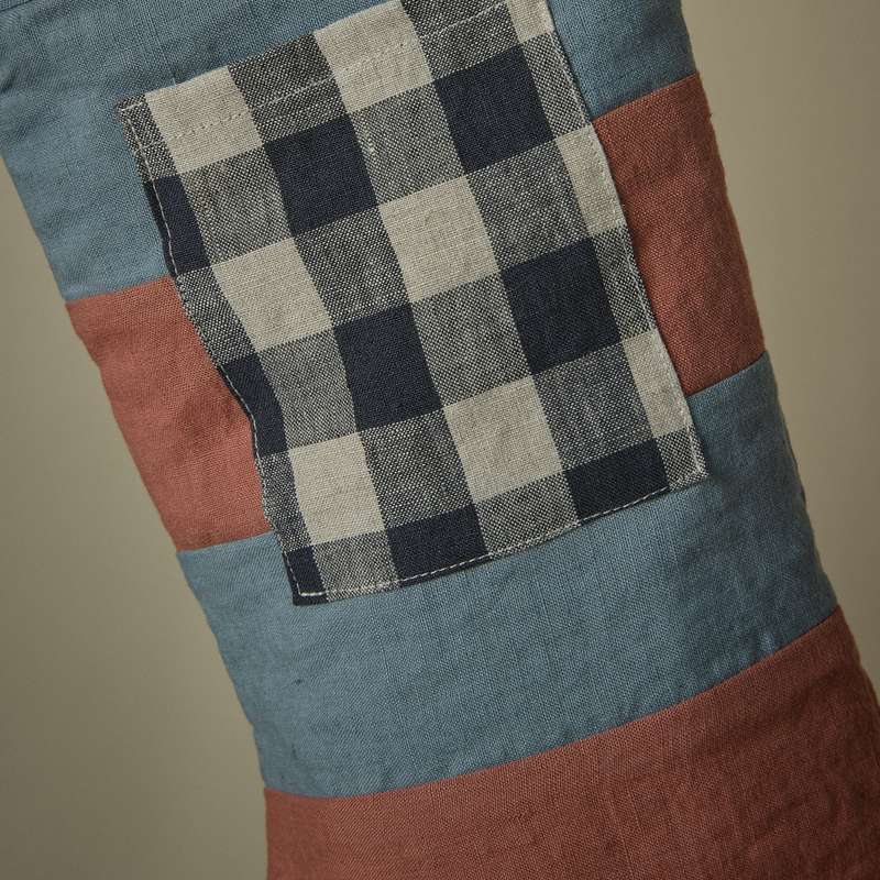 Atelier Christmas Stocking in Hazel, Lake & Navy Gingham