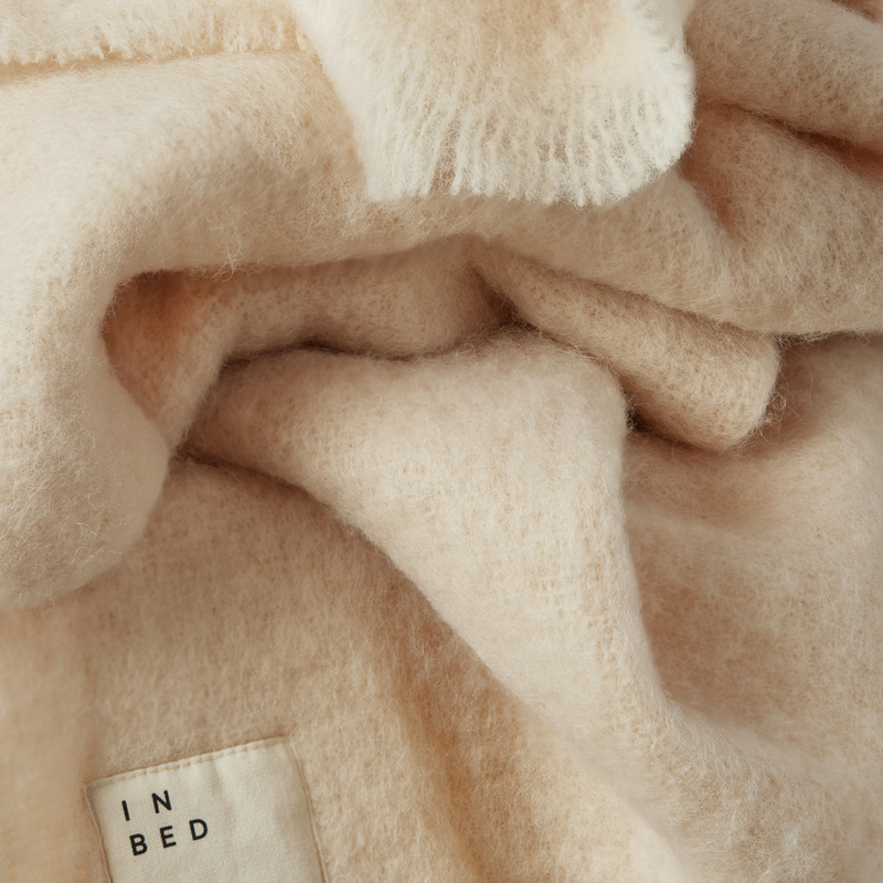 Alpaca Throw Rug in Eggshell