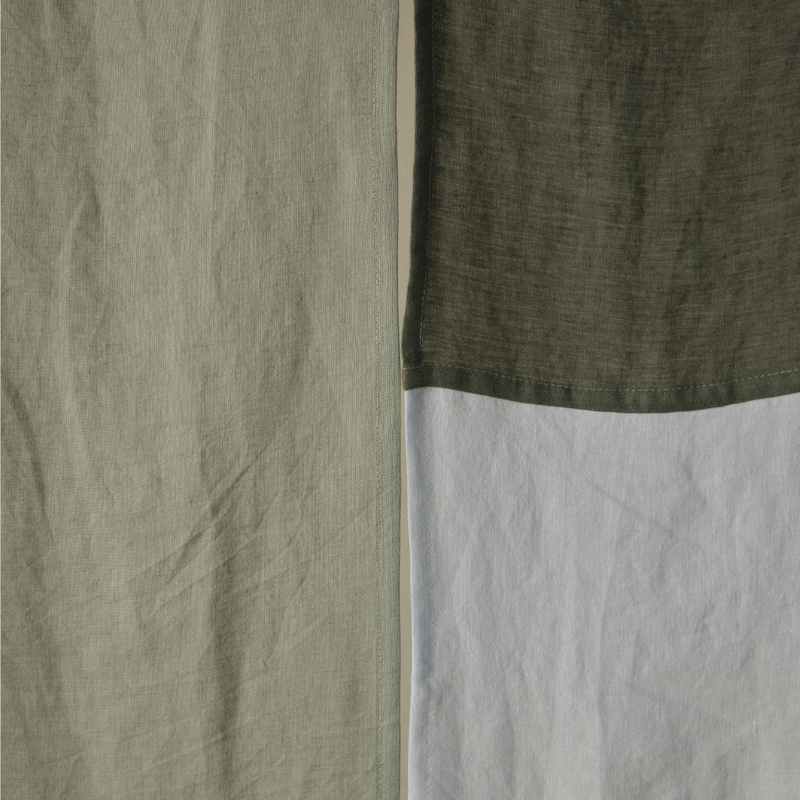 Atelier Noren Curtain in Khaki & Stone