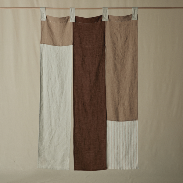 Atelier Noren Curtain in Cocoa & Chestnut
