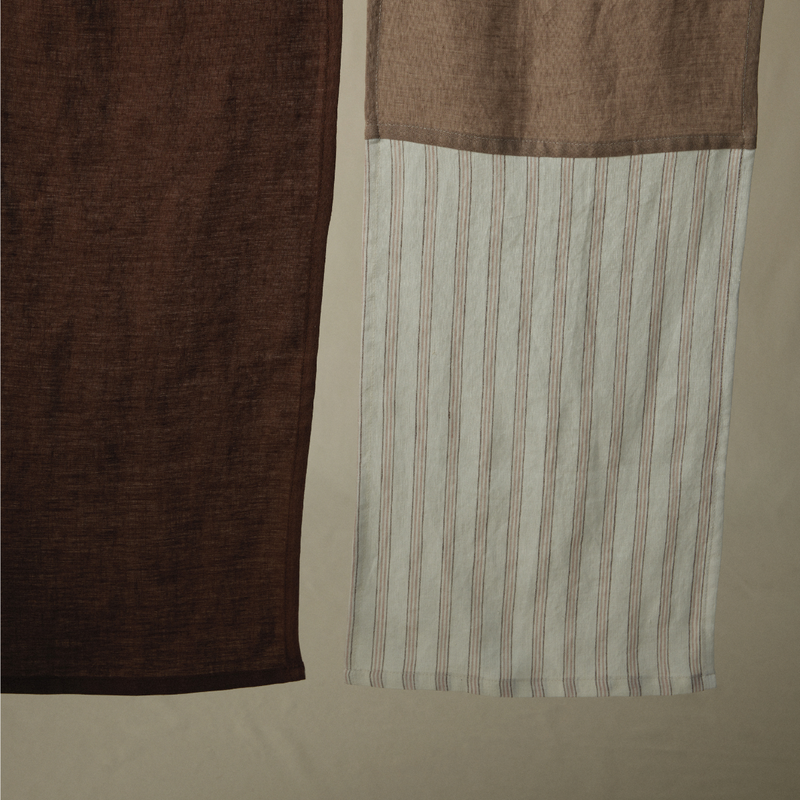 Atelier Noren Curtain in Cocoa & Chestnut