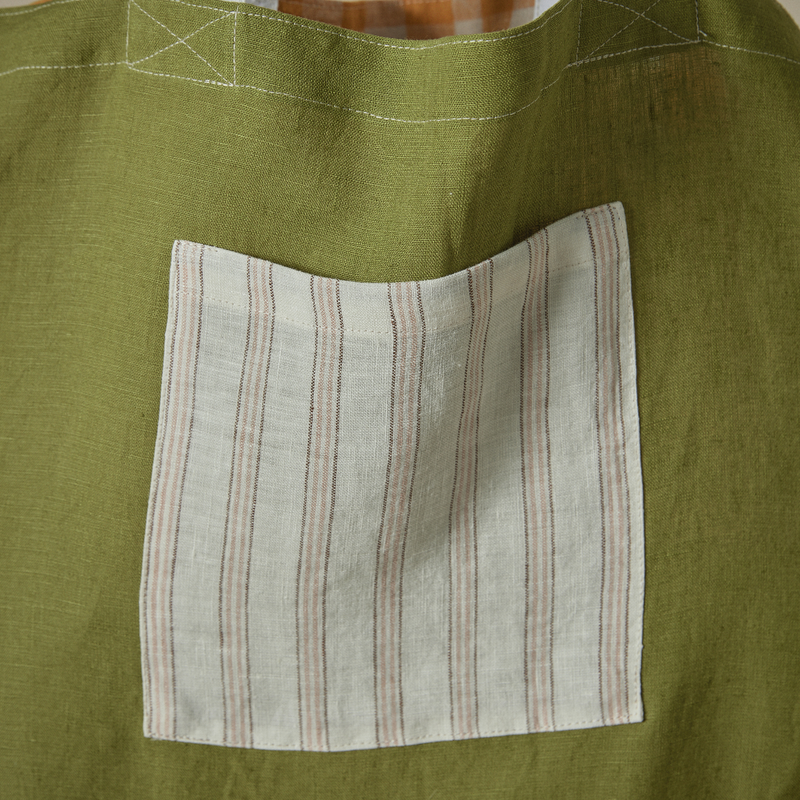 Atelier Patchwork Tote Bag in Pickle & Marigold Gingham