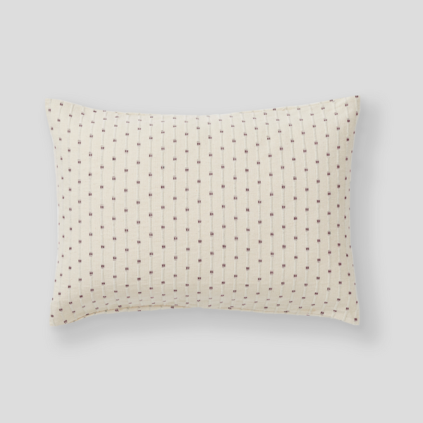 100% Organic Textured Cotton Pillowslip set (of two) in Off White & Umber