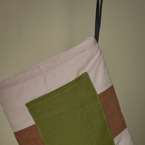 Atelier Christmas Stocking in Chestnut, Marshmallow & Pickle