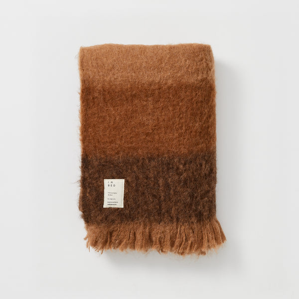 Alpaca Throw Rug in Undyed Stripe