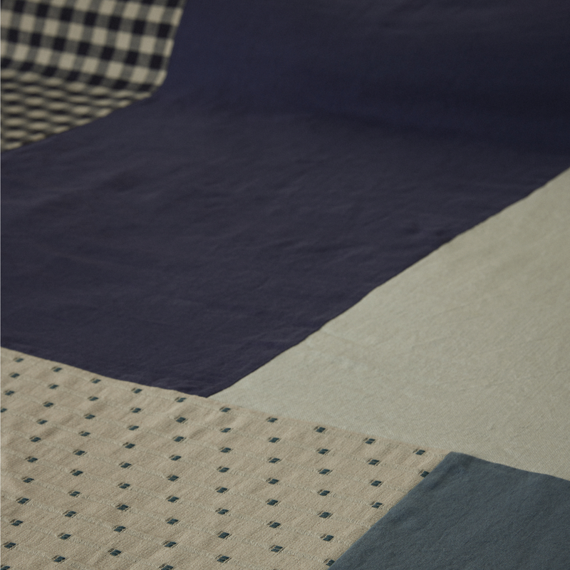 Atelier Bedcover in Gingham & Blue
