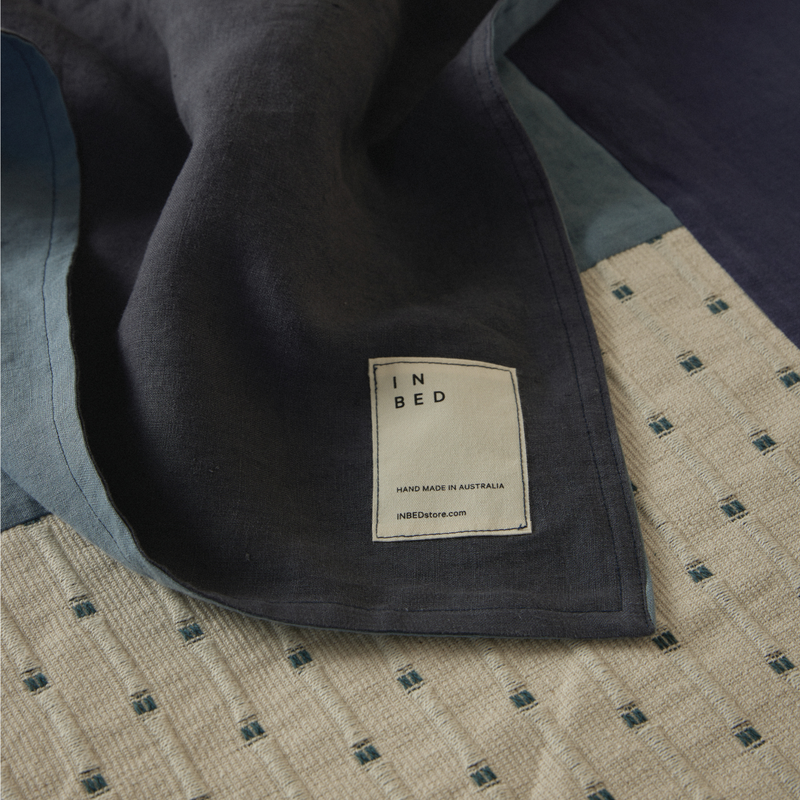 Atelier Bedcover in Gingham & Blue