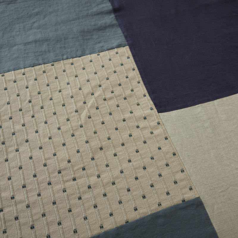 Atelier Bedcover in Gingham & Blue
