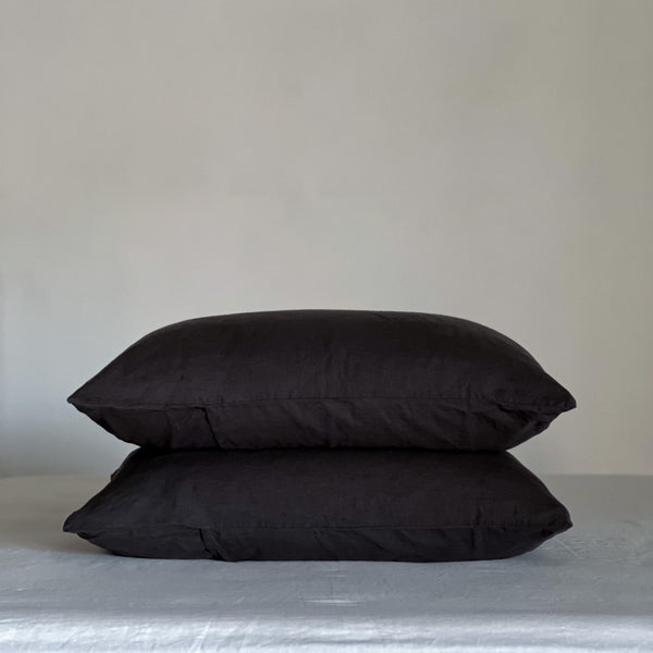 Linen Pillowslip Set (of two) in Kohl - Warehouse Sale