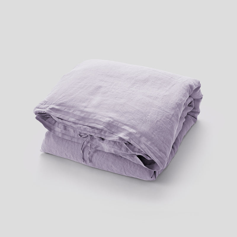 100% Linen Duvet Set Lilac