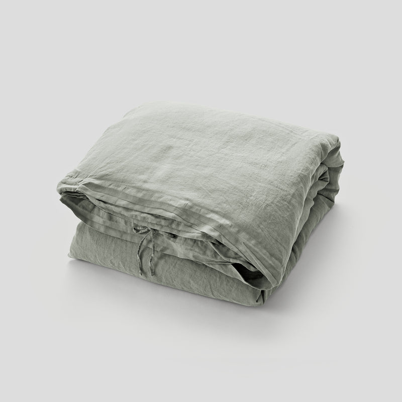 100% Linen Duvet Set Stone