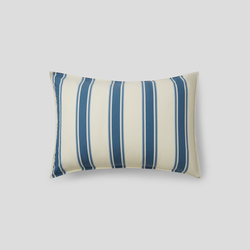 Organic Cotton Percale Pillowslip set (of two) in Blue Stripe