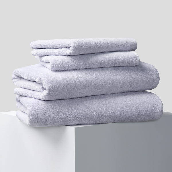 100% Organic Cotton Bath Towel Set Lilac