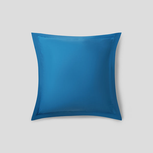 Organic Cotton Percale Sham Pillowslip set (of two) in Valla Blue