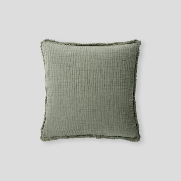 Cotton & Hemp Cushion in Eucalyptus - Square