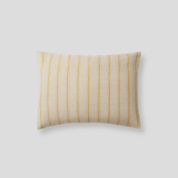 100% Linen Pillowslip (Single) in Marigold Stripe