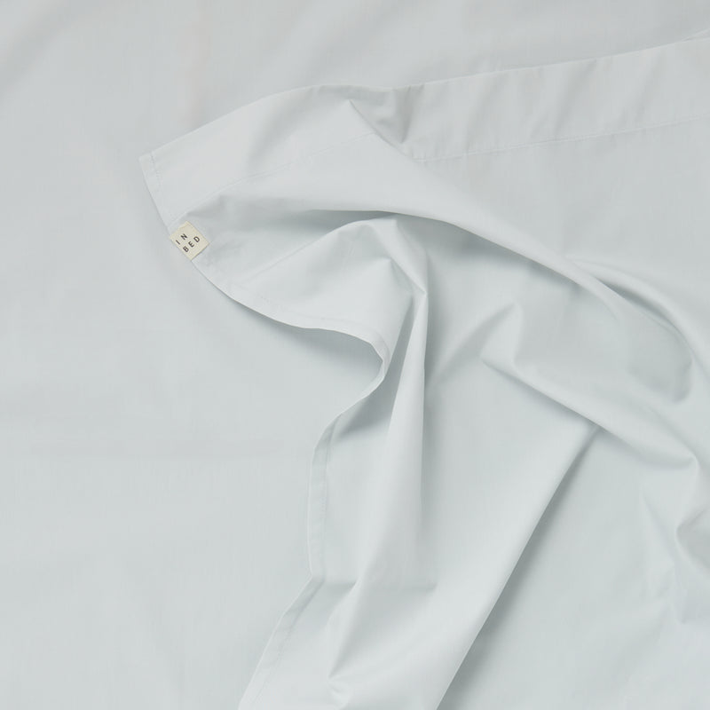 Organic Cotton 300TC Percale Flat Sheet in Cloud