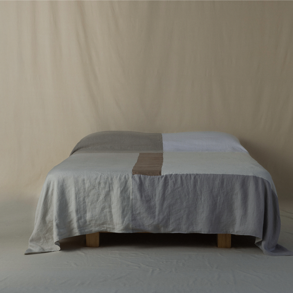 Atelier Bedcover in Natural & Chestnut