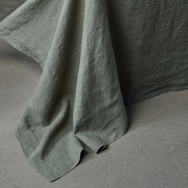 100% Linen Table Cloth in Khaki