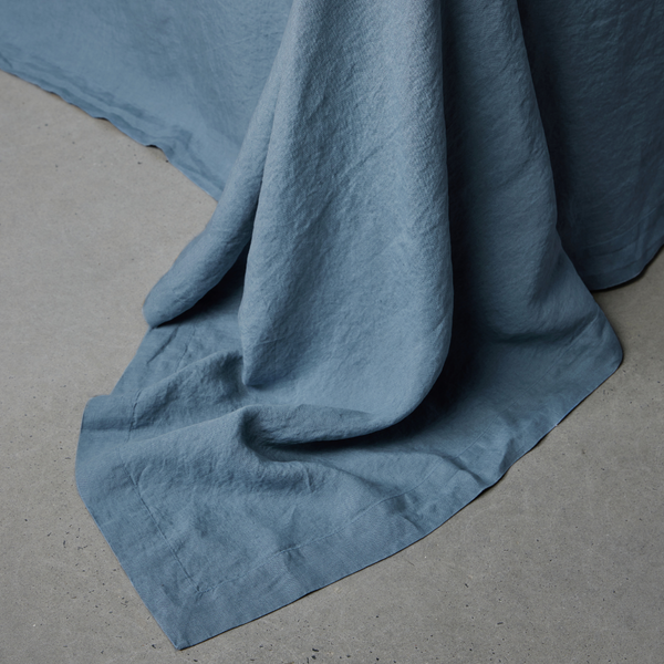 100% Linen Table Cloth in Lake