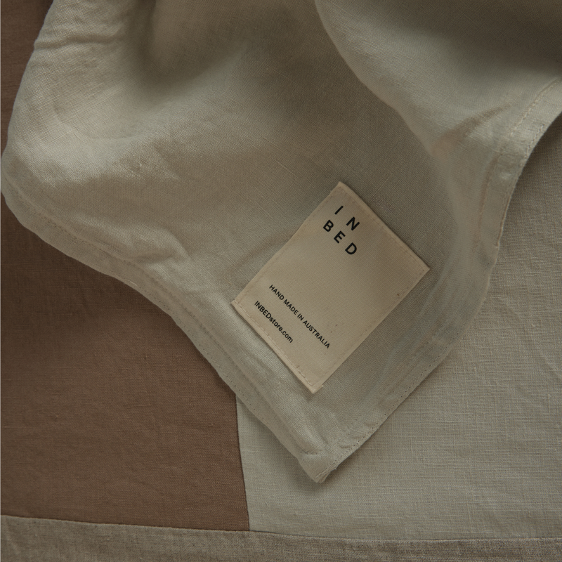 Atelier Bedcover in Natural & Chestnut