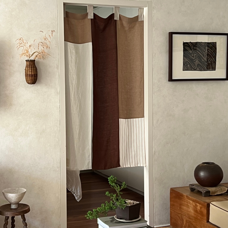 Atelier Noren Curtain in Cocoa & Chestnut