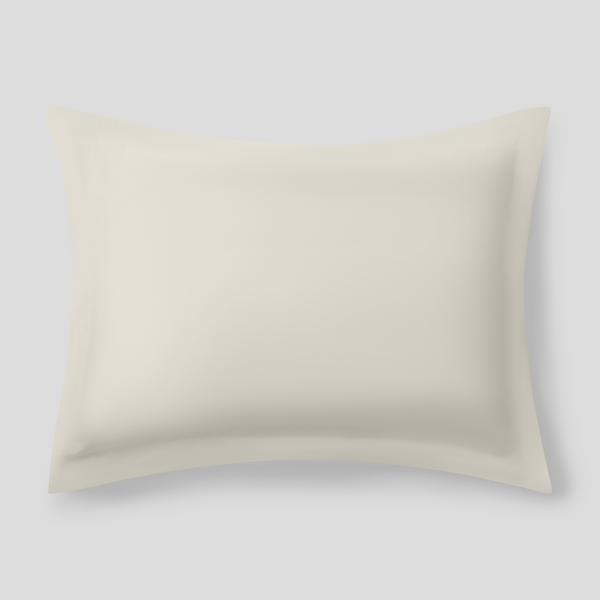 Organic Cotton 300TC Percale Sham Pillowslip set (of two) in Milk