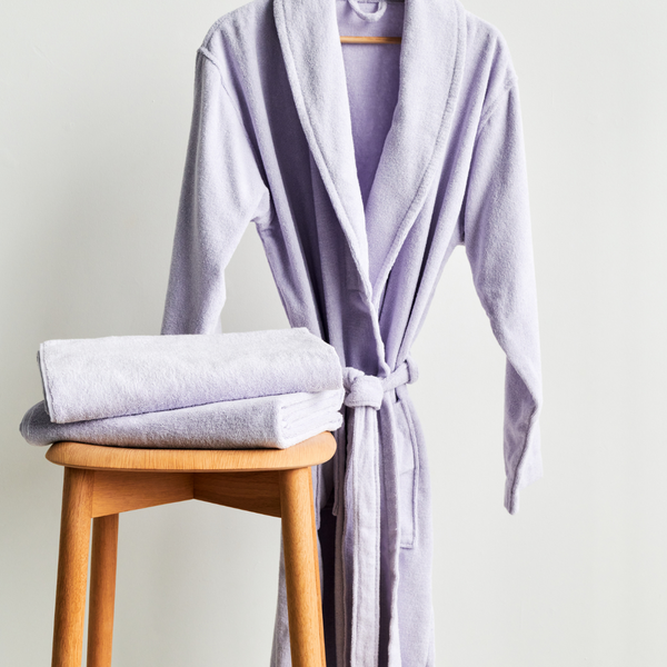 100% Organic Cotton Robe & Towel Set Lilac