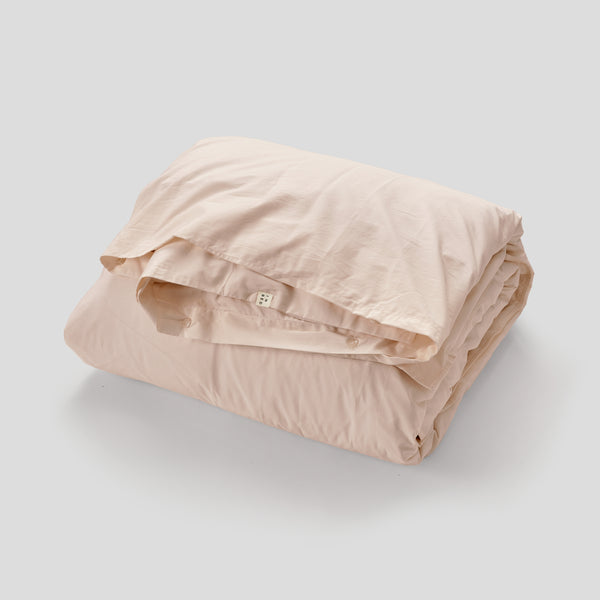 Organic Cotton Percale Duvet cover in Almond