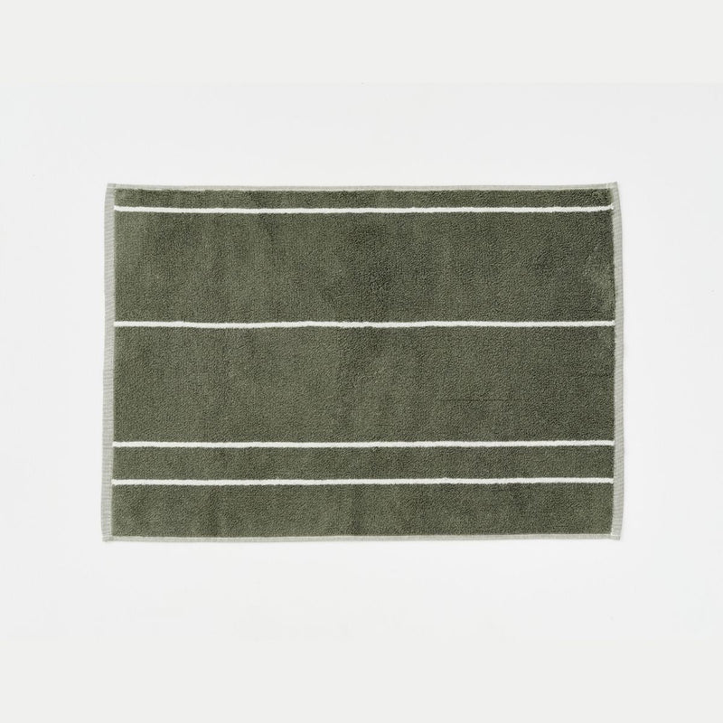 100% Organic Cotton Bath Towels in Khaki Stripe