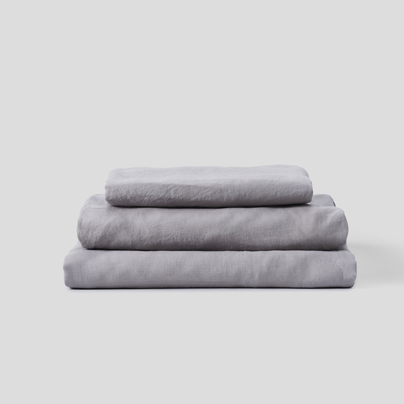 100% Linen Sheet Set in Cool Grey