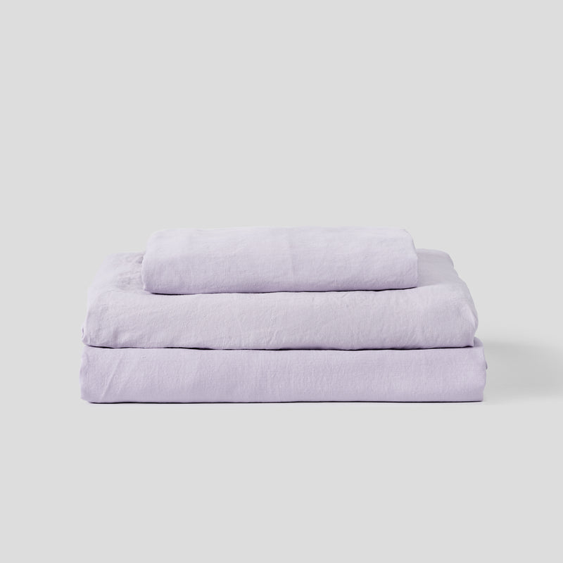 100% Linen Sheet Set in Lilac