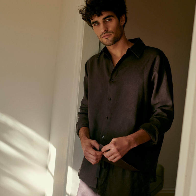 100 Linen Shirt in Kohl Mens IN BED Store