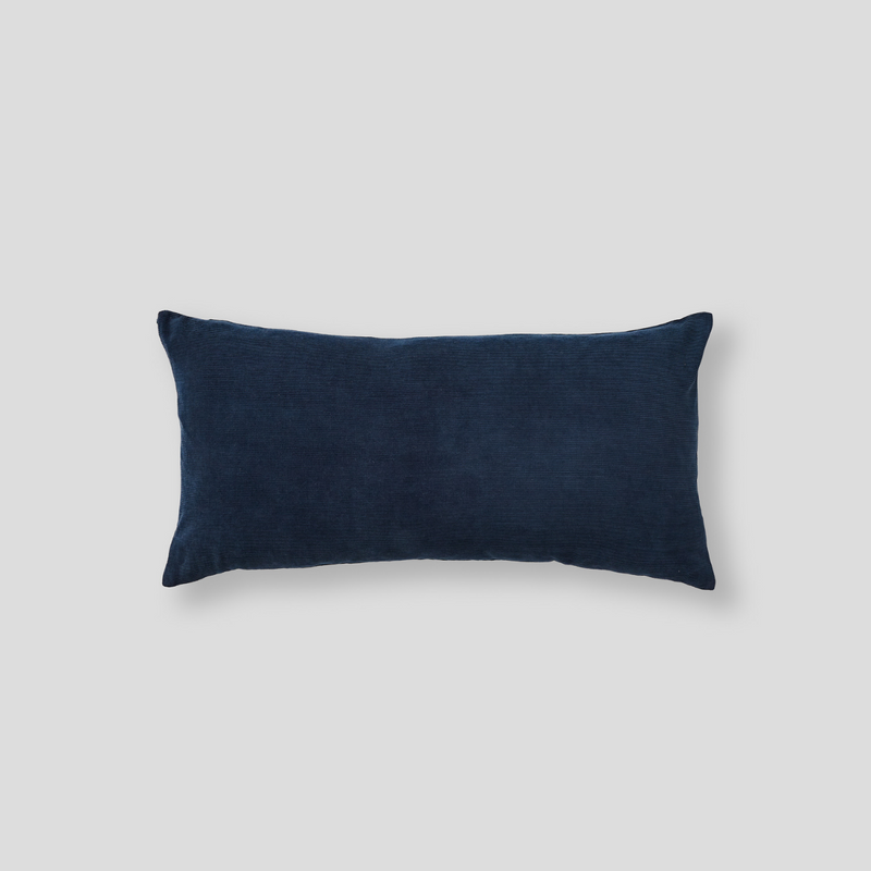 Organic + Recycled Cotton Cord Cushion in Navy - Rectangle