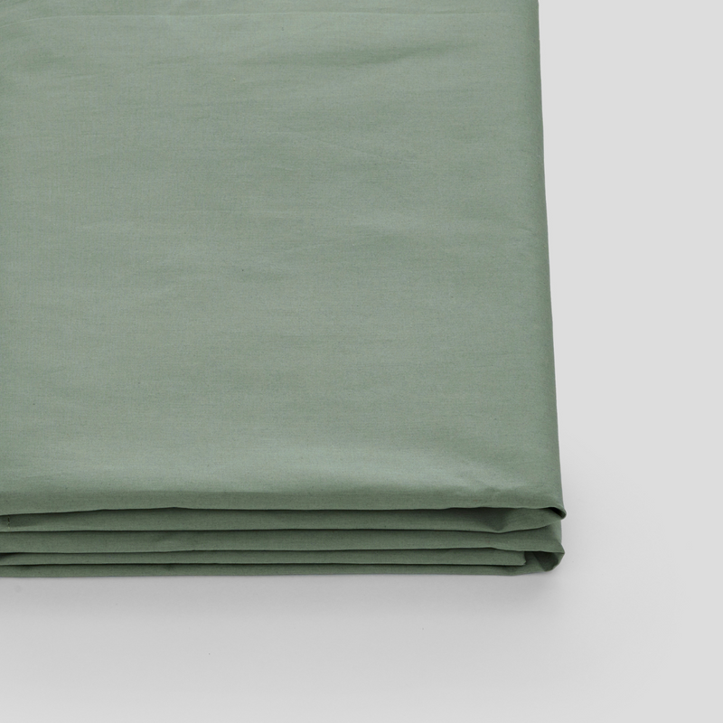 Organic Cotton Percale Fitted Sheet in Thyme