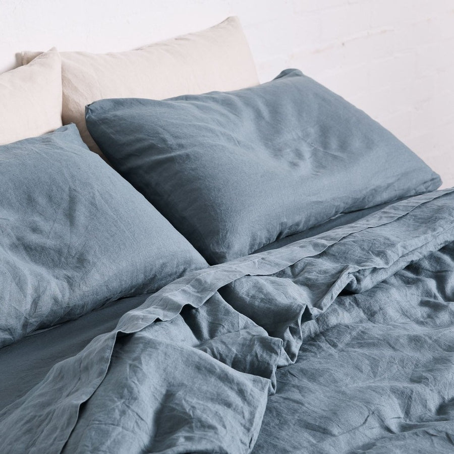 100% French Linen Duvet Cover Queen Set With Pillow Shams - Stone Washed, Breathable, YKK Zipper, OEKO-TEX Certified - View #6