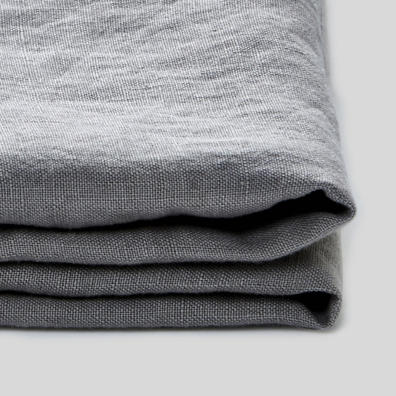 100% Linen Duvet Cover in Cool Grey