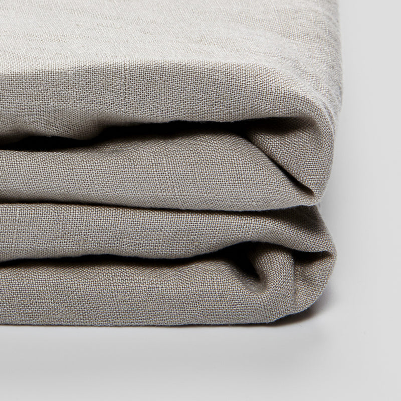 100% Linen Flat Sheet in Dove Grey