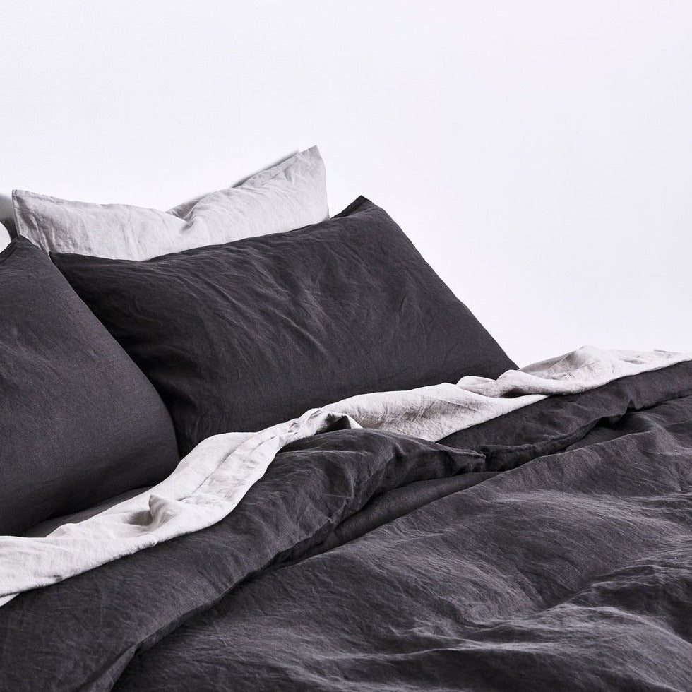 100 Linen Duvet Cover in Kohl IN BED Store