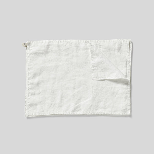 100% Linen Placemat Set in White