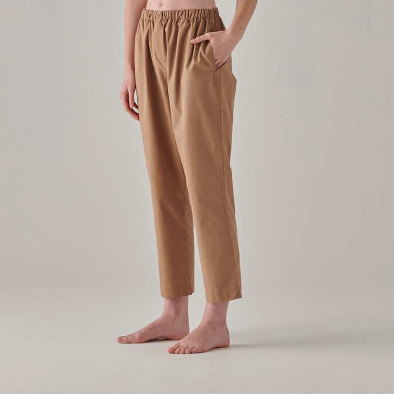 Ladies cotton 2025 pants elastic waist